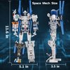 WULOBOOI 6 in 1 Space Transforming Mech Building Block Sets, STEM Robot Warrios Space Station Exploration Shuttle Rockets Building Kit, Cool Christmas Birthday Gifts for Adults Kids 10+ (527 PCS)