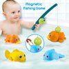 DWI Dowellin Bath Toys Magnetic Fishing Games Baby Bath Toys, Wind-up Swimming Fish Duck Whale Toys Floating Pool Bathtub Water Toys for Toddlers Kids Infant Age 18 Months and up Girl Boy