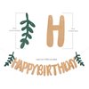Yellow(Brown) Happy Birthday Banner for Adults, Ecofriendly Reusable 15pcs Happy Birthday Centerpieces Banner for Party Supplies, Paper Flag Decor for Kids Girls Women Birthday