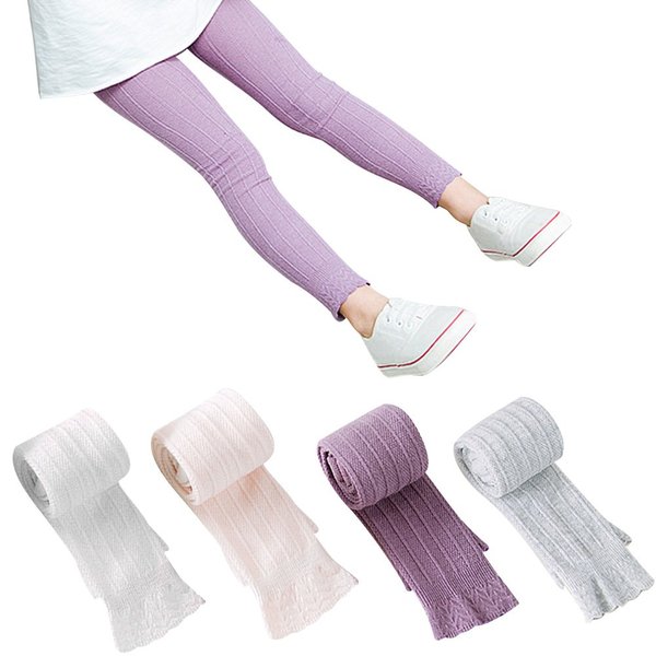 BOOPH 4 Pack Girls Legging Tight Flared Lace Footless Knitted Pant 5-6 Years Multicolor