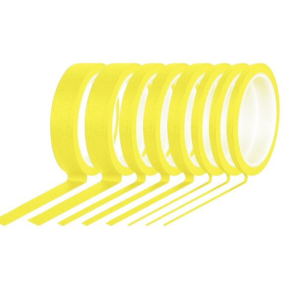 EDSRDRUS 8 Rolls Thin Painters Tape Total 176yards 1/8, 1/4, 1/2, 3/4 inch Width Masking Tape, Paint Tape, DIY Art TapeSmart Selection, 1.5" Large Core Easy to Work for Big Projects White Board Tape