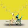 Gemini&Genius Velociraptor Compsognathus Dinosaur Toys, Dinosaur Action Figures with Moveable Jaw and Hands, Realistic Dinos Toys, Great Gift for Kids or Dino Lovers Collection and Display