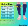 Doc Miller Premium Calf Compression Sleeve 1 Pair 20-30mmHg Graduated Support for Sports Running Circulation Recovery Shin Splints Varicose Veins (Dk Blu, M)
