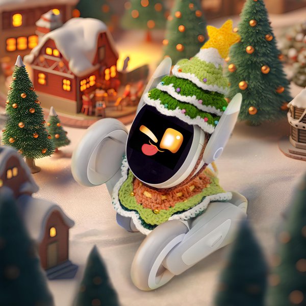Loona Christmas Outfit – Handmade Headpiece and Collar Inspired by Christmas Vibes, Perfect for Transforming Your Pet Robot Toys into a Cute Christmas Tree
