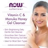 NOW Foods Solutions, Vitamin C and Manuka Honey Gel Cleanser, Brightening System, Promotes Healthy-Looking Skin, 8-Ounce