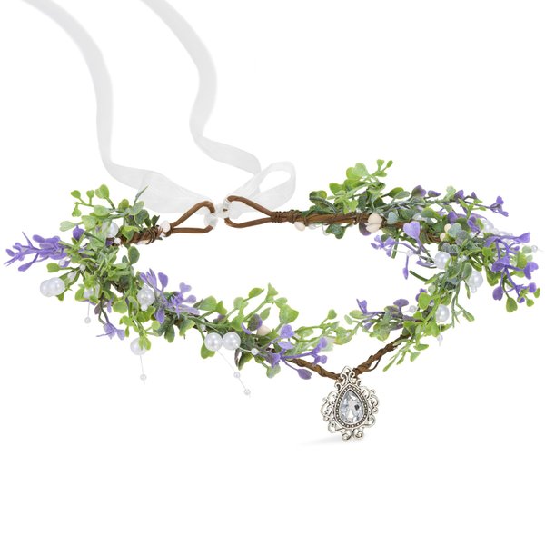 SWEETV Fairy Flower Leaf Crowns for Women Elven Princess Tiara Elf Headpiece for Cosplay Halloween Costume Photoshoot Wedding