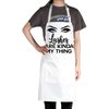 BWWKTOP Eyelash Apron For Lash Tech With Pockets Lash Technician Apron Lash Artist Gifts Adjustable Apron For Lash Boss Salon (Lashes my thing)