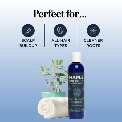 Sulfate Free Hard Water Shampoo - Deep Clarifying Shampoo for Build Up of Product and Minerals with Five Cleansing Mint Essential Oils for Replenishing Hydration and Hair Shine - Vegan & Cruelty Free