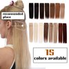 Benehair Clip in Hair Extensions Real Human Hair Brown Clip in Human Hair Extensions 3/4 Full Head with 5 Clips 18 Inch One Piece Hair Clip in for Women with Thinning Hair #04 Medium Brown, 18〃