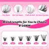 wiwoseo Cluster Eyelash Extensions 560pcs Lash Clusters Wipsy Cluster Lashes D Curl Eyelashes Clusters Individual Lashes DIY Lash Extensions Cluster Lashes Natural Look Eyelashes Clusters (8-16MM)