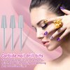 3 Pieces Tapered Barrel Carbide Nail Drill Bit, 3 Sizes Carbide Nail Drill Bit Acrylic Nail File Drill Bit Cuticle Drill Bits, Nail Art Tools for Gel Nails Manicure Pedicure (Silver,XF, F, M)