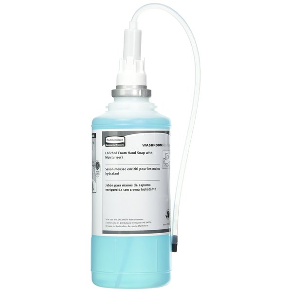 Rubbermaid Commercial Products OneShot Moisturizing Foam Hand Soap Refill, 800mL, Green Seal Certified, Compatible with RCP's Touchless OneShot Foam Dispensers, for Restrooms in Offices