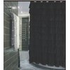 Ruffled Black Fabric Shower Curtain Size 72 x 72 inch