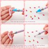 Tatuo 4 Pcs Glow Rhinestone Picker Dual End Rhinestone Pickup Tool Wax Pencil for Rhinestones Crystal Beads Wax Pen Rhinestone Applicator Nail Dotting Tools with Wax Tips for Manicure DIY Nail Art