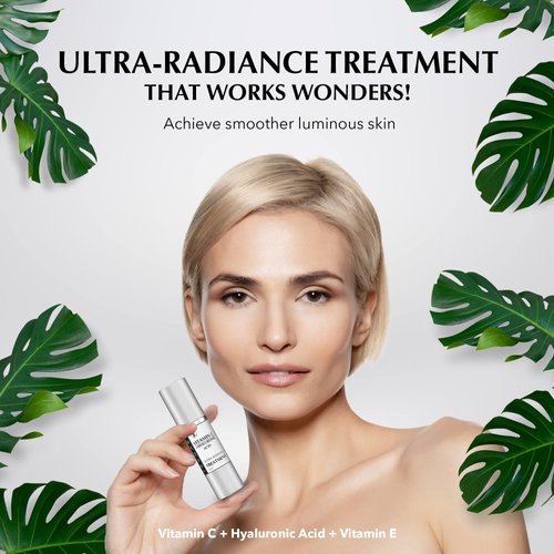 TRUGARI - Vitamin C + Hyaluronic Acid Face Serum, Ultra-Radiance Skin Care Treatment, Hydrating Vitamin C Serum for Dry Skin, Powerful Face Moisturizer for Soft, Luminous Skin, 30 ml