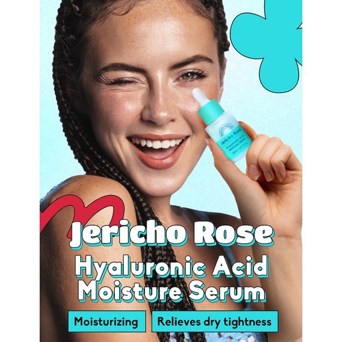 PATCH HOLIC Jericho Rose Hyaluronic Acid Moisture Serum - Korean Hyaluronic Acid Serum for Face | Hydrating Serum for Dry Skin | Wrinkle-Reducing Face Serum for Women & Men | Skin Serum (1.01 fl. oz)