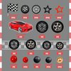 27 PCS Racing Wheel Cake Topper Tyre Cake Decorations for Man Boy Kid Birthday Party Racing Theme Party Race Car Party Favor Supplies (01)