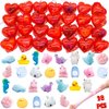 Valentine Mochi Party Favors Set, 28 Pcs Mochi Squishy Toys Filled Hearts and Valentines Day Cards for Kids Valentine's Exchange Gift, Stress Relief Toys, Classroom Rewards