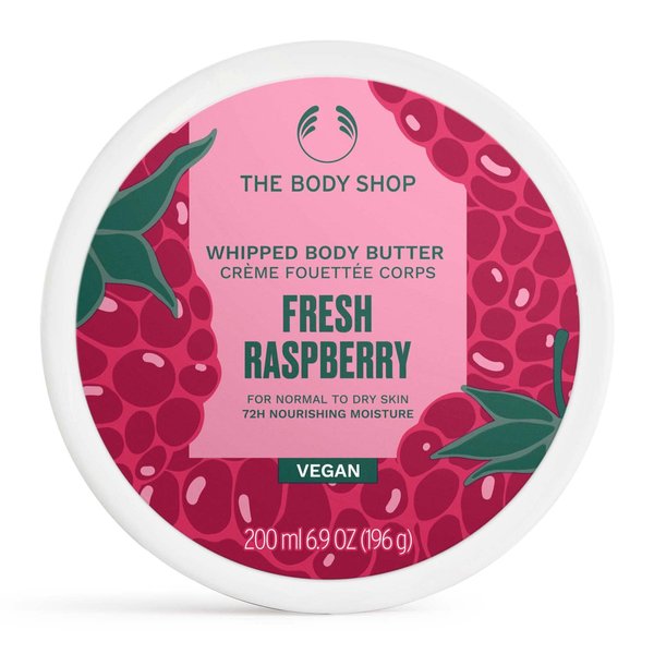 The Body Shop Fresh Raspberry Whipped Body Butter – Nourishing & Moisturizing Lightweight Skincare for Normal to Dry Skin – Vegan – 6.9 oz