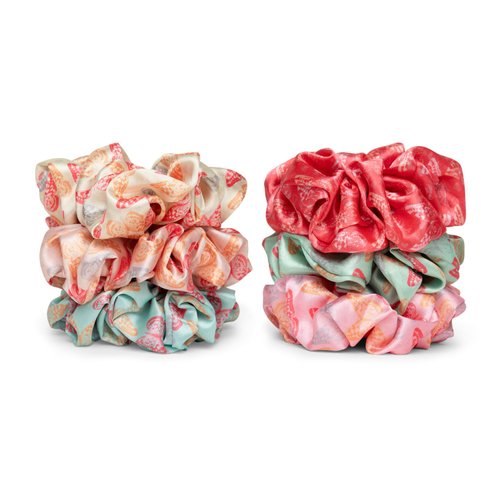 Radhu & Kabby Scrunchies for Women/Girls | Hair Ties for All Occasions | Anti-Hair Fall | Fancy & Stylish | Suitable Every Hair Type | Ponytail Holder | Pack Of Six | Multicolor
