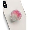 Kasitus Cute Clear White Pink Flower Collapsible Expandable Translucent Stand Multi Functional Mobile Phone Grip & Kicktand
