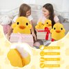 Leyndo 2 Pcs Giant Plush Yellow Duck Huggable Stuffed Animal Toy Soft Duck Stuffed Animals Plush Pillow Animal Dolls for Boys Girls Birthday Gift Party Sofa Decoration Bedroom (11.8 Inch)…