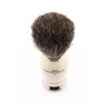 Edwin Jagger 81SB587 Simulated Pure Badger Hair Shaving Brush with Nickel Plated Collar and End Cap, Ivory