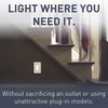 Legrand radiant NTLFULLTCCC6 Full Adjustable LED Night Light Outlet, For Hallways and Stairs, Optional Louver, Black/Light Almond/Ivory (1 Count)