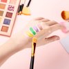 200 Pieces Makeup Hand Palette Single Use Makeup Mixing Palette Disposable Foundation Mixing Tray Adhesive Artist Cosmetic Makeup Palette Waterproof Makeup Tape for Women Girl (3.15 x 3.15 Inch)