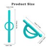 Baby Teether Toys for 0-6 Months, Silicone Teething for Babies 12-18 Months, Chew Infant Teething Relief Straw Tube (2 Pack)