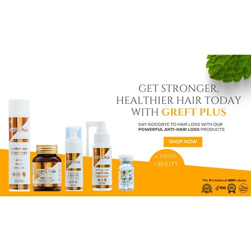 GREFT PLUS Anti Hair loss shampoo for Hair Regrowth and Thinning for Men and Women, Biotin, Keratin, and White Lupin