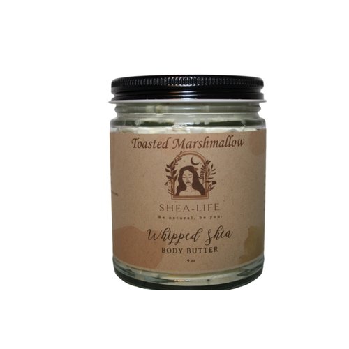 Toasted Marshmallow Whipped Body Butter is a light, sweet and comforting aroma of Marshmallows toasted over a fire. It smells nice, but it is also moisturizing