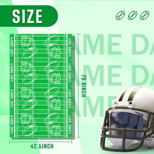 Irenare Football Tablecloth Plastic Football Party Decoration Disposable Football Themed Table Cover Touchdown Table Cloths for Birthday Party Football Party Games Decoration(6 Sheets)