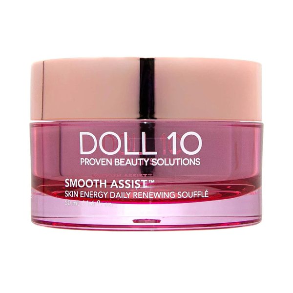 Doll 10 Smooth Assist Skin Energy Daily Renewing Soufflé - Improves Pore Size, Skin Tone & Texture - Hydrating - Vegan & Cruelty Free (50 ml)