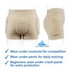 SkatingSpirit Slim Padded Figure Skating Shorts, Hip Tailbone Gel Pad Protective Underwear (Medium)