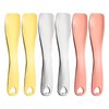 Sibba Facial Makeup Spatula Face Beauty Mask Applicator 6 Pieces Tiny Mini Gold Silver Metal Spoons Set Cosmetic Scraper Skincare Skin Cream Lotion Mixing Slide Scoop