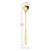 16 Pieces Heart Shaped Spoon Coffee Teaspoon 7 Inch Set Stainless Steel Long Handle Spoon Stir Bar Spoon Stirring Spoon Ice Cream Spoon Gold
