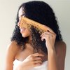 Inala Strand Smoother - Wide Tooth Wooden Comb -Bamboo Combs that Prevents Tangles and Static - Hair Brush For Hair Growth - Tames Frizz and Adds Shine - Suitable for All Hair Types - Natural Bamboo