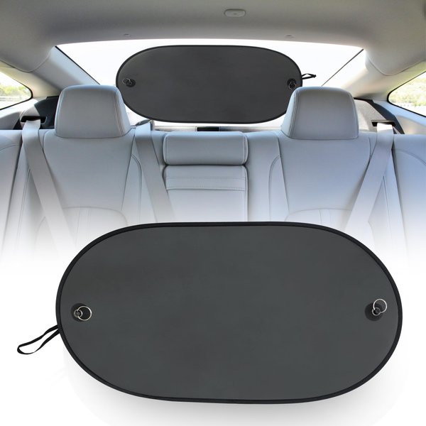 EcoNour Back Window Sun Shade for Car | Rear Window Shade with 99% Sun Protection from UV and Heat | Sun Shade for Car Window Baby Offers Complete Coverage for Car Rear Windshield | Standard (39"x19")