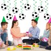 30 Pcs Soccer Ball Hanging Swirls Soccer Party Decorations Soccer Garland Soccer Party Supplies for Boys Kids Birthday Baby Shower Sports Themed Party Decoration One Sided Printing