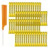 60 Pieces Hair Perm Pods Plastic Perming Rods Cold Wave Rods Curlers Hair Rollers with 1 Pieces Steel Pintail for Hairdressing Styling(Yellow, 0.7 cm/0.28 Inch)