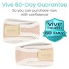 Vive Foot Arch Support Brace (Pair) - Wrap Corrector for Flat Foot, Plantar Fasciitis, Pain Relief, Fallen Arches - Compression Sleeve Strap for Feet - Gel Bands Inserts for Women & Men (Beige)