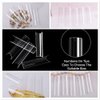 UNA GELLA Tapered Square Nail Tips XXL 216 PCS No C Curve Nail Tips Extra Long Straight Nails Half Fake No Trace for Acrylic Tips for Home DIY with Box