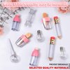 24 Pieces Novelty Empty Lip Gloss Tubes, Ice Cream and Funny Light Bulb Shaped Lip Balm Tube, Creative Lollipop Shape, Bottle and Candy Shaped Lip Glaze Tube, Pencil Lip Oil Bottles, 6 Styles
