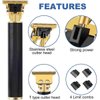 Professional Mens Hair Clippers Zero Gapped Cordless Hair Trimmer Professional Haircut & Grooming Kit for Men Rechargeable （Black）