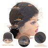 13X6 Curly Lace Front Wigs 180 Density HD Transparent Lace Frontal Wig for Black Women Glueless Lace Front Wigs Pre Plucked Bleached Knots with Baby Hair Brazilian Human Hair Wigs 24 inch