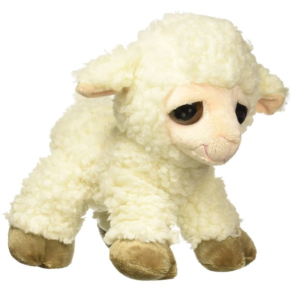 Aurora® Enchanting Dreamy Eyes™ Lea Lamb Stuffed Animal - Captivating Gaze - Whimsical Charm - White 10 Inches