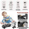 Youngyes Cybertruck Toy for Kids, Pickup Truck with RV Motorcycle Cybertquad Metal Die-cast Model Car, 1/32 Toy Truck and Trailer with Sound/Light/Pull Back, Ideal Gift for Boys Aged 6 and Up (Grey)