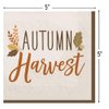 Golden Autumn White Paper Napkins (Pack of 16), Perfect for Holidays, Parties & Special Event, 5" x 5"