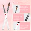 ANGNYA 100% Kolinsky Acrylic Nail Brush, Professional Nail Brushes for Acrylic Application Nail Extension with Hearts on White Handle Nail Art Brush Manicure for Women for DIY Home Salon Size 16